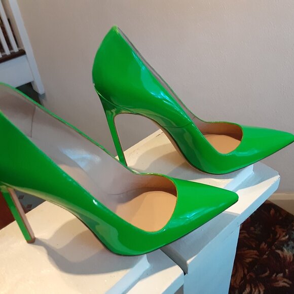 Manolo Blahnik 105 Green Pumps - Picture 5 of 14